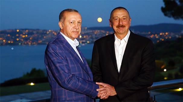 Cumhurbaşkanı Erdoğan, Azerbaycan Cumhurbaşkanı Aliyev ile görüştü