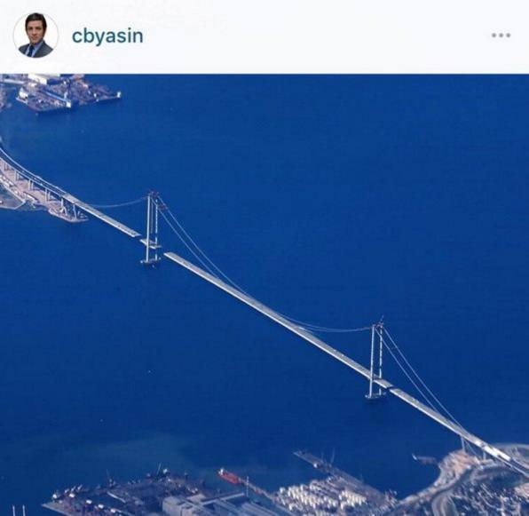 Erdoğanın helikopterinden Körfez Köprüsü