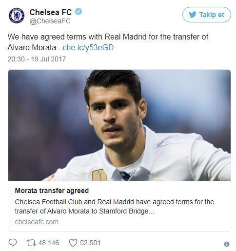 Chelsea, Morata transferini resmen açıkladı