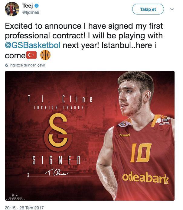 TJ Cline Galatasaray Odeabankta...