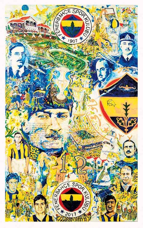 Arsenalli ressamdan Fenerbahçe tablosu