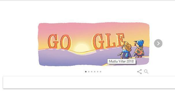 Yılbaşı Googleda Doodle oldu Mutlu Yıllar 2018