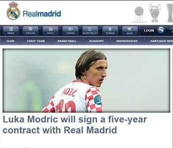 Tottenham açıkladı Modric Real Madridde