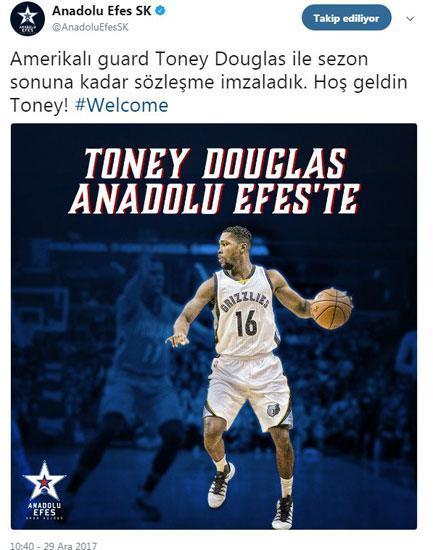 Toney Douglas Anadolu Efeste