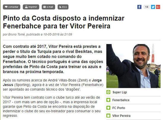 Portekizlilerden flaş iddia Pereiranın yeni takımı...
