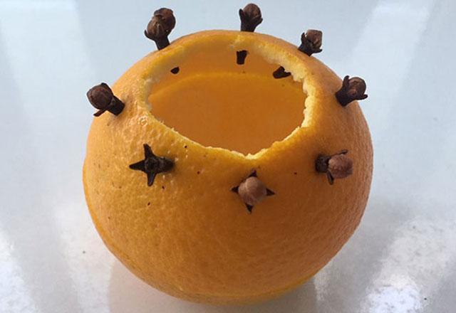 Portakal kabuğundan mumluk yapımı