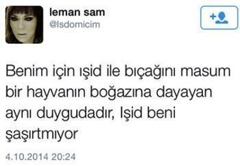Leman Samdan skandal kurban tweeti