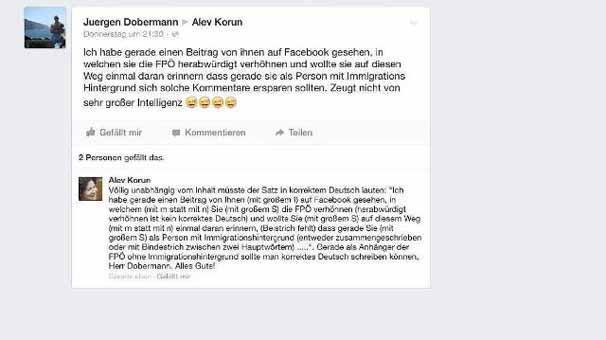 Facebooktaki ırkçılığa Alev Korundan sert yanıt