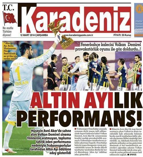 Volkan i&ccedil;in olay manşet! - Fenerbah&ccedil;e - Spor Haberleri