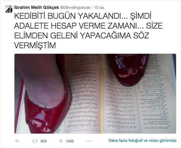 Kurana ayak basan kedibiti yakalandı
