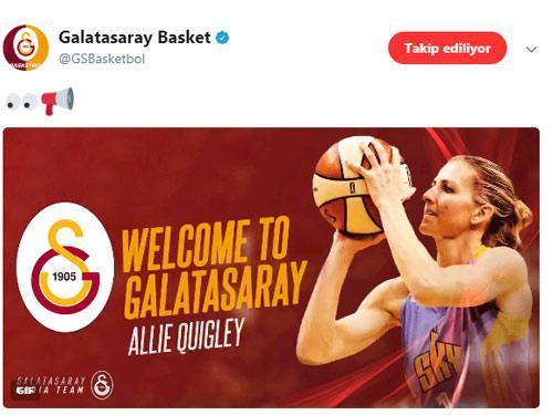 Galatasaray, Alexandria Allie Quigleyi kadrosuna kattı.