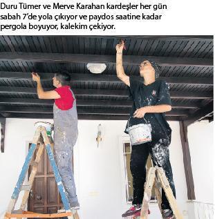 Topukluları çıkarıp badana işine girdiler