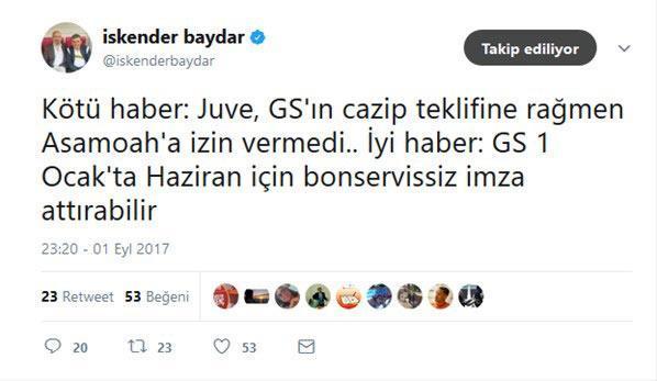 Galatasaraydan Asamoah açıklaması