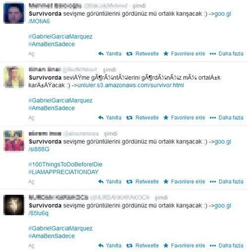 Twitterda survivor virüsü