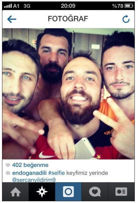 Galatasarayda kadro dışı selfiesi