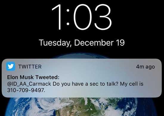 Elon Musk telefon numarasını yanlışlıkla sosyal medyada paylaştı