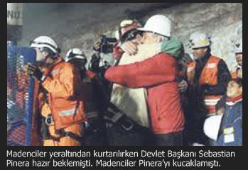 Şilili madencilerden taziye