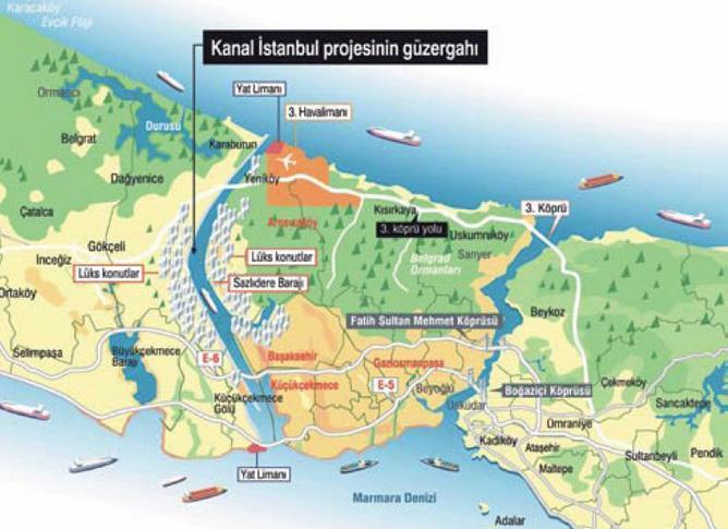 Çılgın Proje Kanal İstanbulun güzergahı kesinleşti