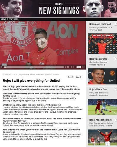 M.United Rojoyu açıkladı 16 milyon pound...