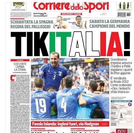 İtalyan basını İspanya zaferini göklere çıkardı