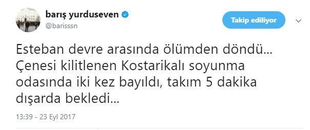 Trabzonspor kalecisi Estebanın rahatsızlığı hakkında flaş iddia