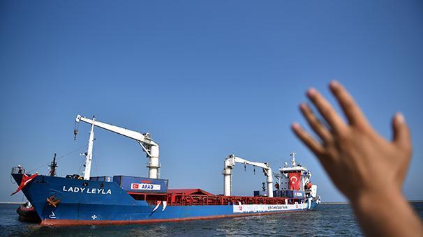 Gazzeye yardım götüren Lady Leyla isimli gemi Mersinden yola çıktı
