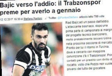 İtalyan basını: Bajic Trabzonspora