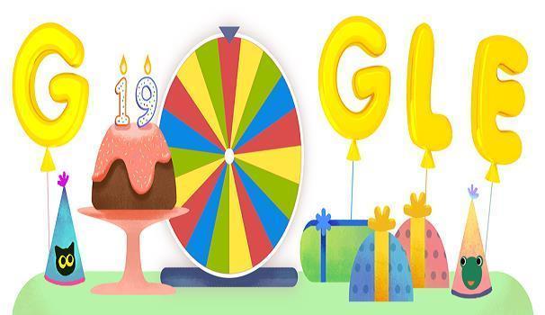 Googleın doğum günü çarkıfeleğini çevir 19. yaş günü için sürpriz