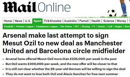 Arsenalden Mesut Özil için son teklif