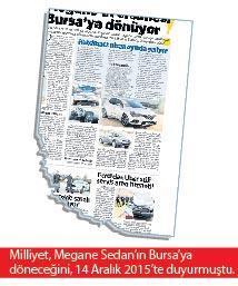 Bursalı yeni Megane Sedan hazır