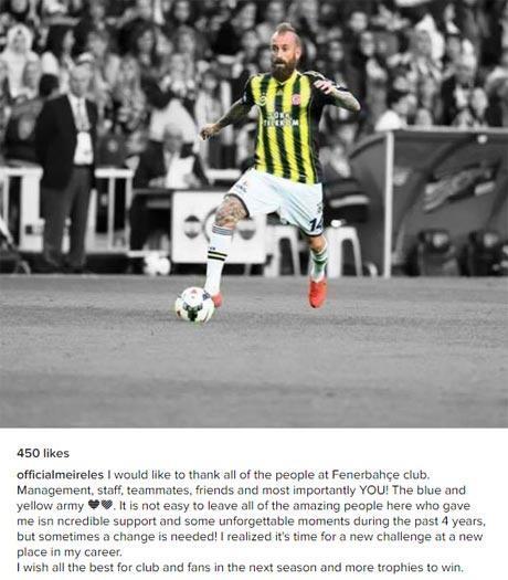 Raul Meirelesten Fenerbahçeye veda mesajı