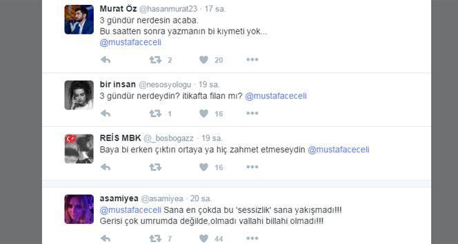 Mustafa Cecelinin Twitterdeki paylaşımı olay oldu