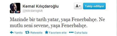 Kılıçdaroğlunun Fenerbahçe sevinci