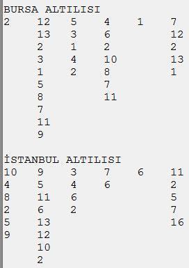 İstanbulda bir, Bursada iki tek