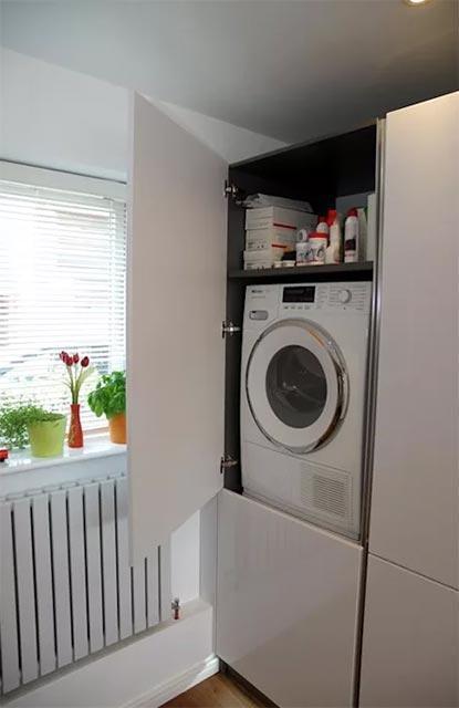 Çamaşır makinesini saklamak için 7 öneri