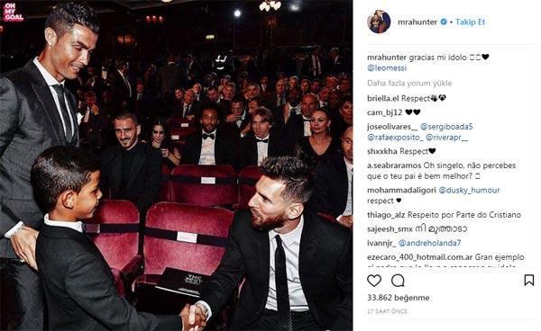 Ronaldoya oğlundan darbe: İdolüm Messi