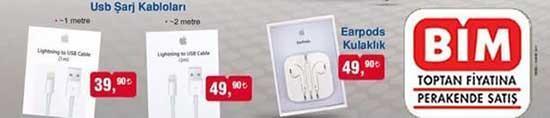 BİM tekrardan orijinal Apple şarj kablosu ve kulaklığı satacak