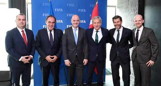 TFF Başkanı Demirören, FIFA Başkanı Infantinoyu ziyaret etti