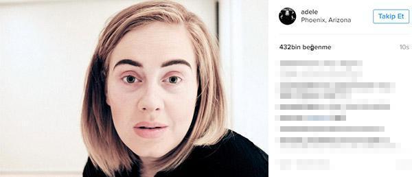 Adele’den makyajsız paylaşım