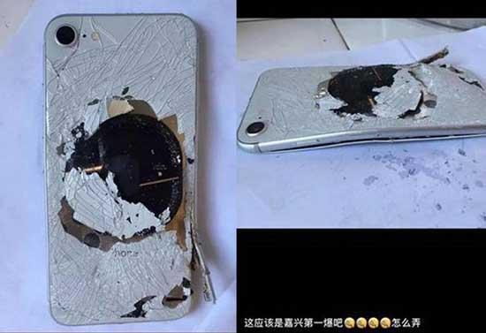 Şarja takılı iPhone 8 patlamış halde bulundu