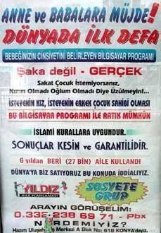 Bebek cinsiyetini seçen bilgisayar programı tartışılıyor...