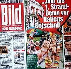 Kriz büyüyor...Bild, İtalyan Büyükelçiliğine üstsüz kızlar gönderdi