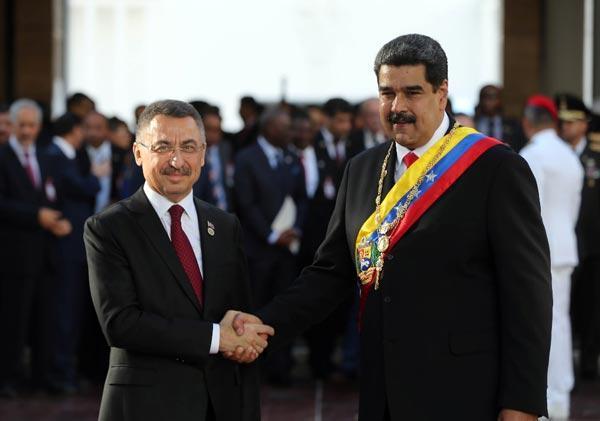 Cumhurbaşkanı Yardımcısı Oktay Maduronun yemin törenine katıldı