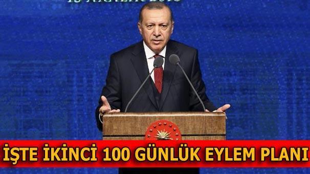 Son dakika: Cumhurbaşkanı Erdoğan İkinci 100 Günlük Eylem Planını açıkladı
