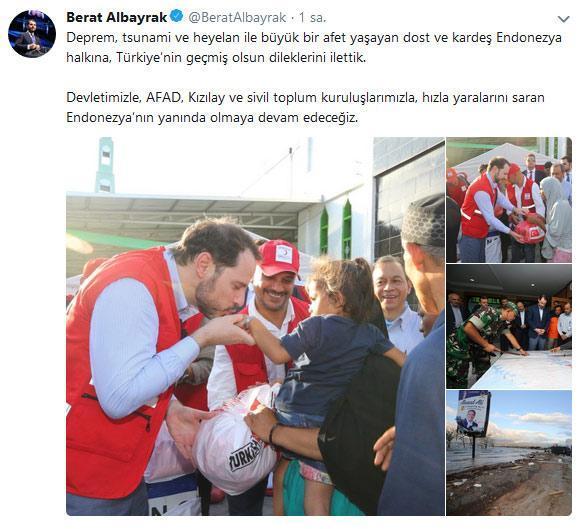 Albayrak Endonezyalı afetzedelere gıda paketi dağıttı