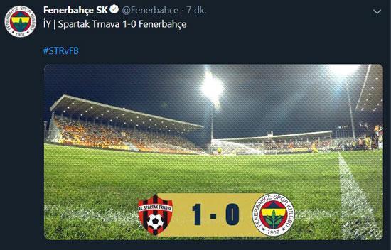 Fenerbahçe yanlış stadı paylaştı