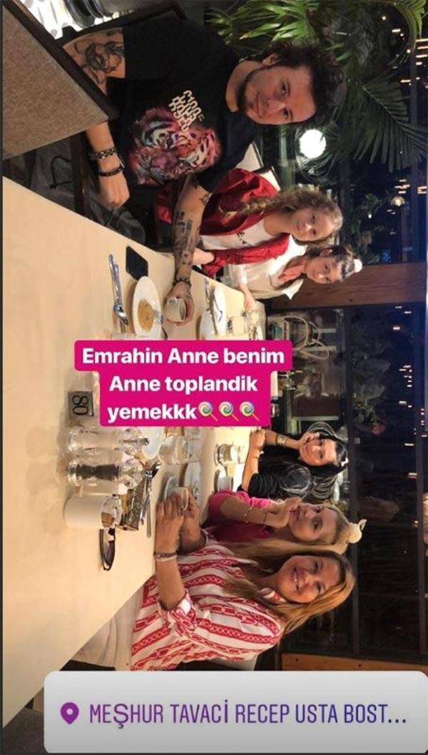 Aleyna Tilki ve Emrah Karaduman aileleriyle birlikte yemek yedi