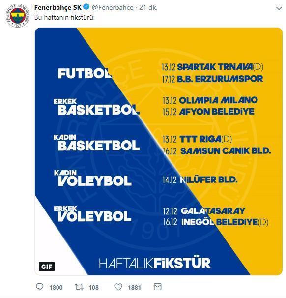 Fenerbahçenin fikstür paylaşımına taraftar tepkisi