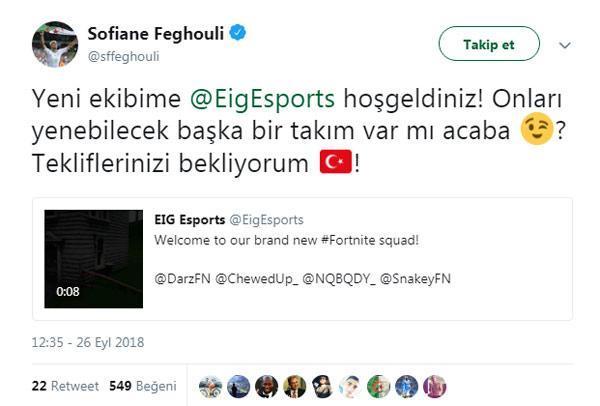 Feghouli, espor takımı kurdu