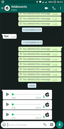 WhatsApp Android uygulamasına ardışık sesli mesajlar özelliği geliyor